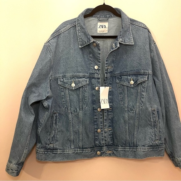 Zara Man NWT Denim Boxy Fit Jacket XL